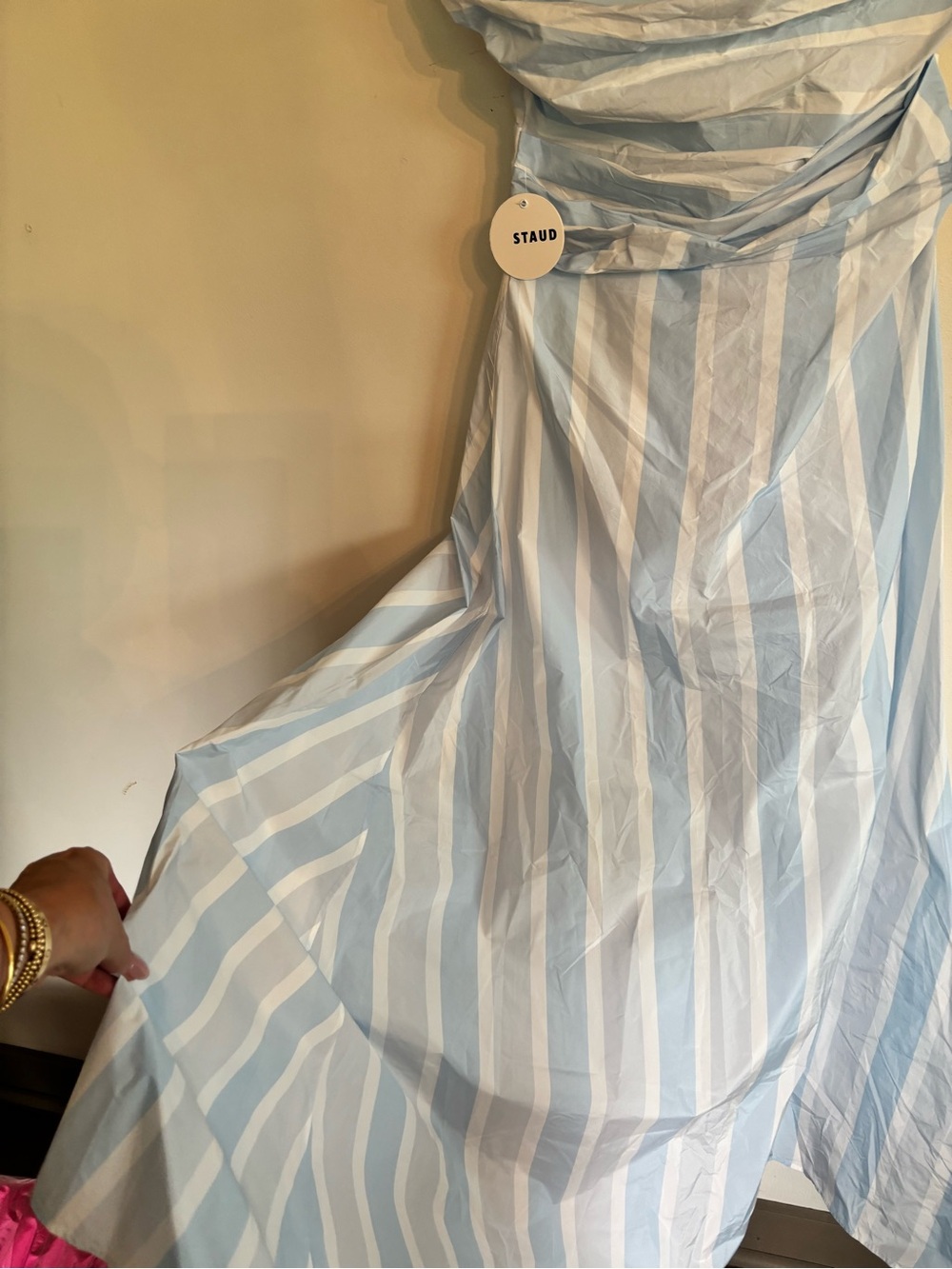 STAUD ‘Lipari’ gown in Adriatic Blue Stripe NWT Sz10 - Picture 6 of 7